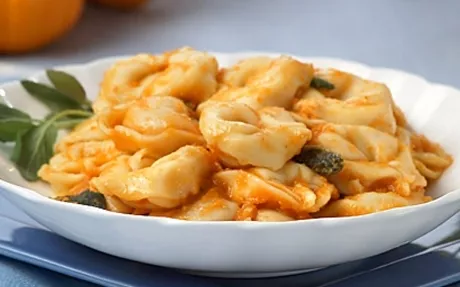 Three Cheese Tortellini with Pumpkin Sage Butter Recipe | Food Network UK