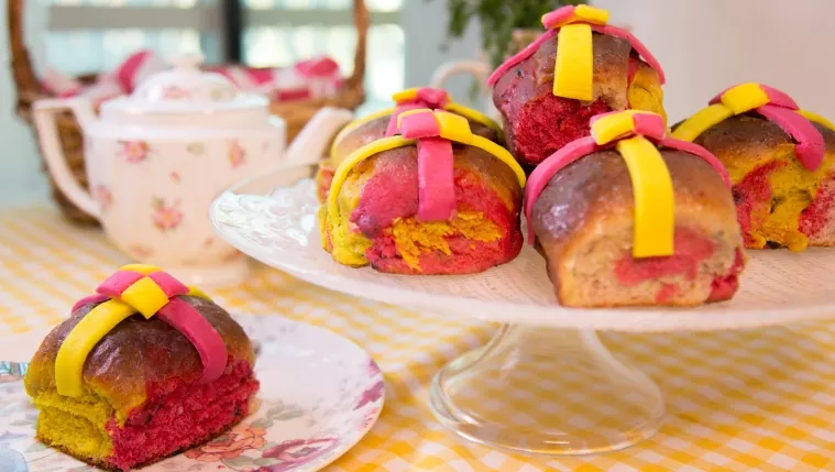 Battenbuns with Homemade Marzipan Recipe | Food Network UK
