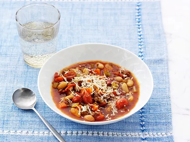 Beef and Cannellini Bean Minestrone Recipe | Food Network UK