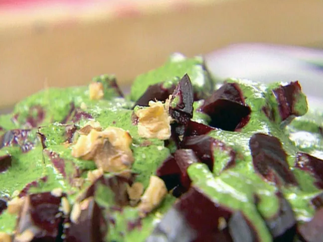 Beetroot salad with watercress drizzle Recipe | Food Network UK