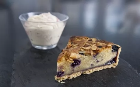 Blueberry Bakewell with Raspberry Chantilly Recipe | Food Network UK