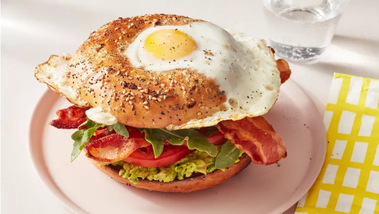 California BLT Egg-in-a-Hole Recipe | Food Network UK