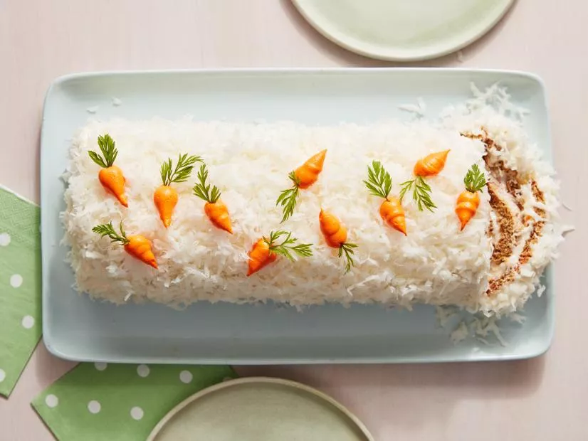 Carrot Cake Jelly Roll Recipe | Food Network UK