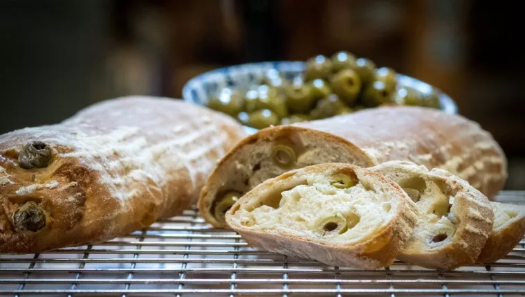 Cheese and Olive Bread Recipe | Food Network UK