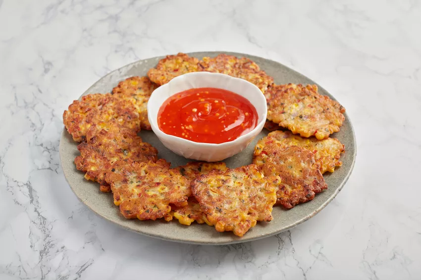 Chilli Sweet Corn Fritters by Mary McCartney Recipe | Food Network UK