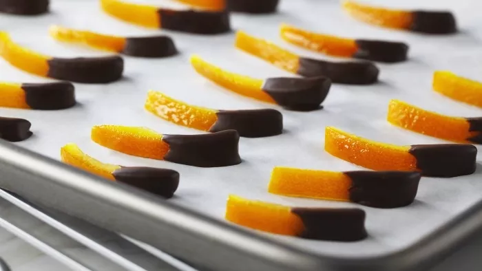 Chocolate Dipped Orange Peel Recipe | Food Network UK