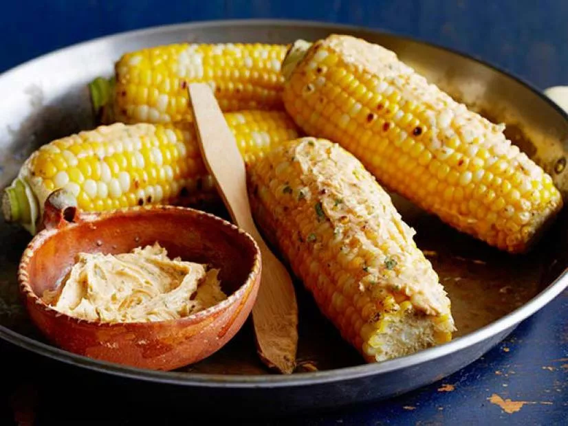 Corn with Chilli Lime Butter Recipe | Food Network UK