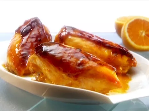 Crispy-skinned chicken a l'orange Recipe | Food Network UK