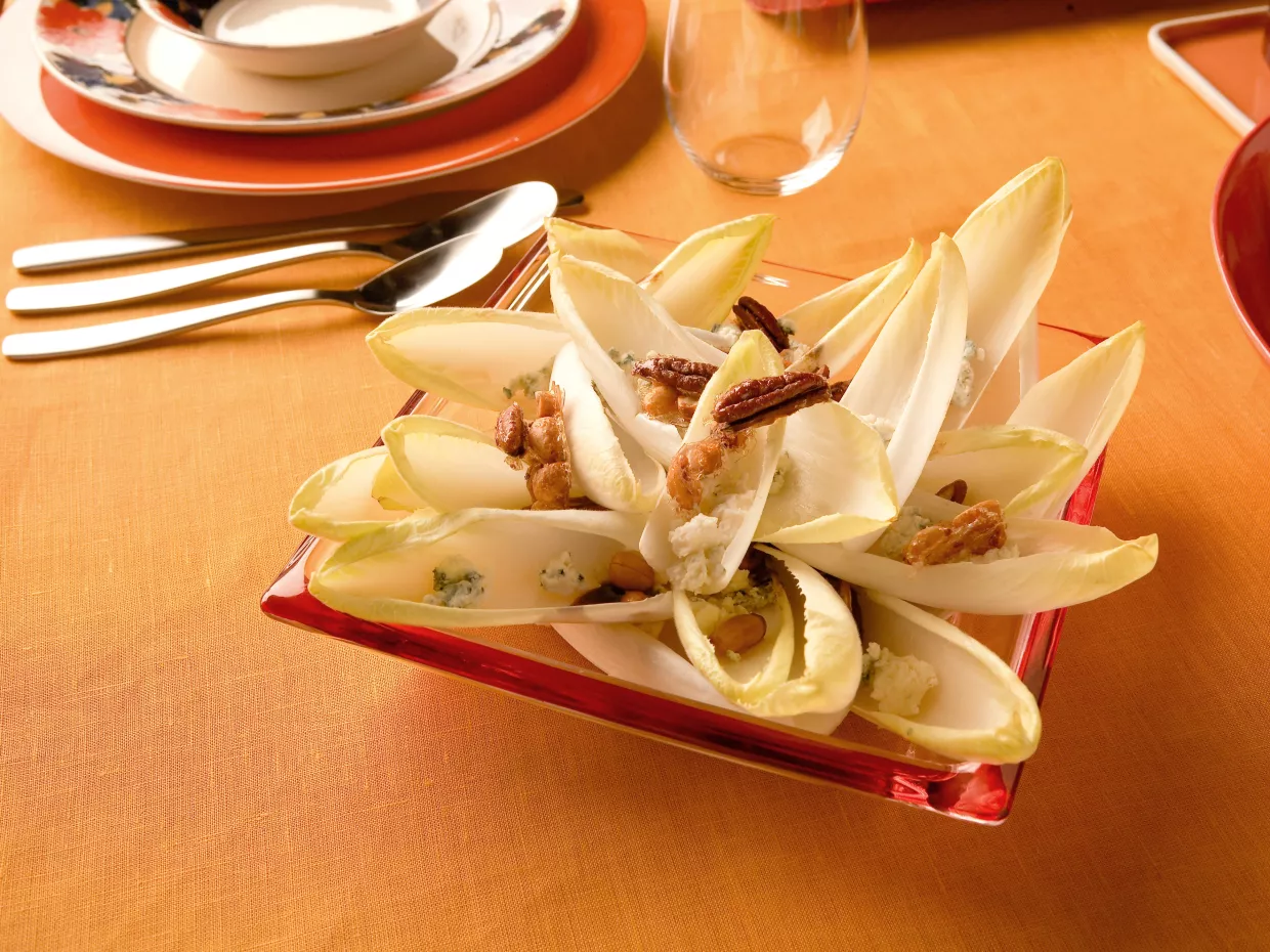 Endive Salad with Candied Pecans and Blue Cheese Recipe | Food Network UK