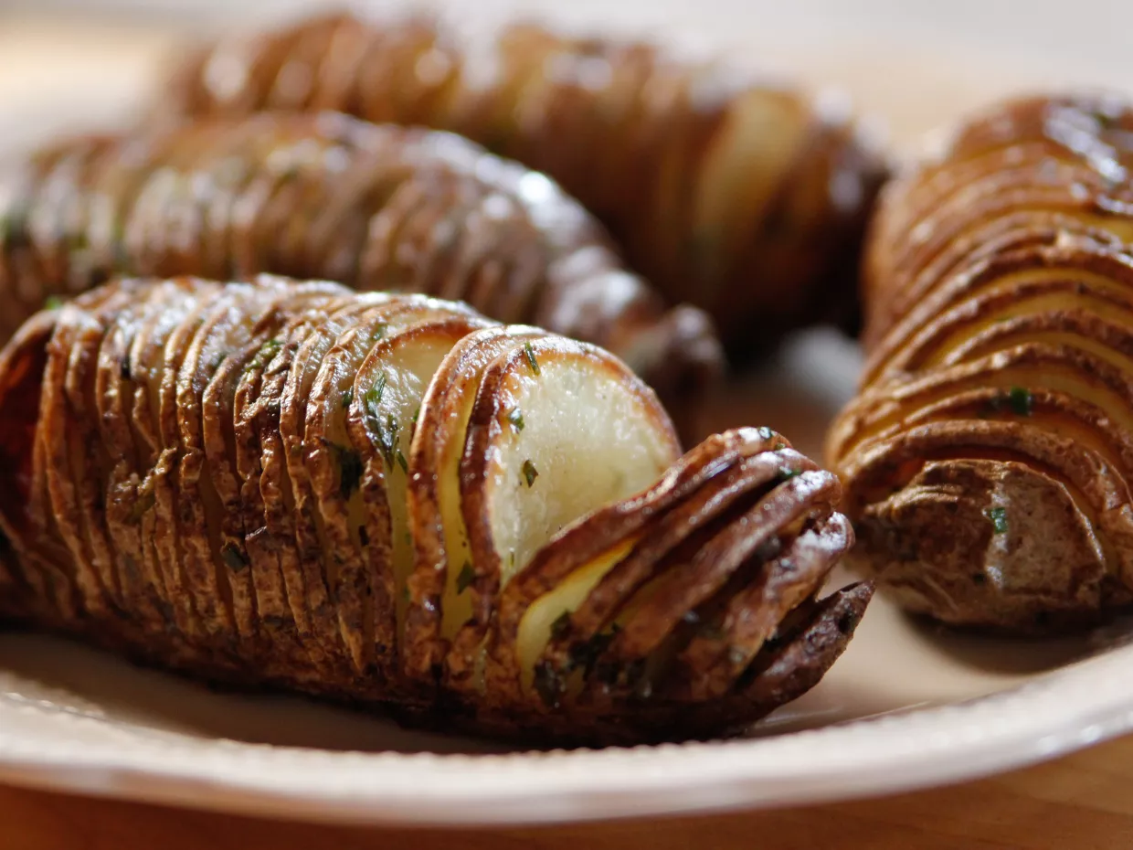 Hasselback Potatoes Recipe | Food Network UK