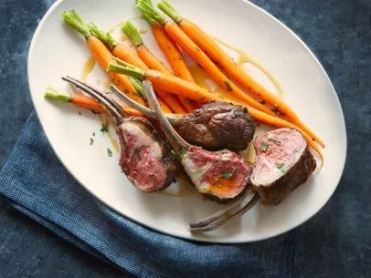 Key Lime Lamb Chops with Glazed Carrots Recipe | Food Network UK