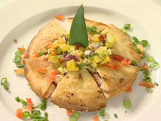 Lobster qusadilla with tropical fruit salsa Recipe | Food Network UK