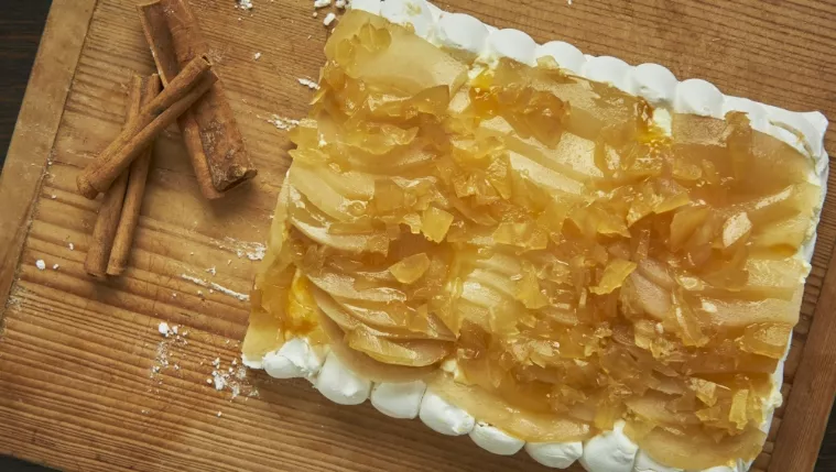 Mary Berry's Pavlova with Poached Pears and Ginger Recipe | Food Network UK