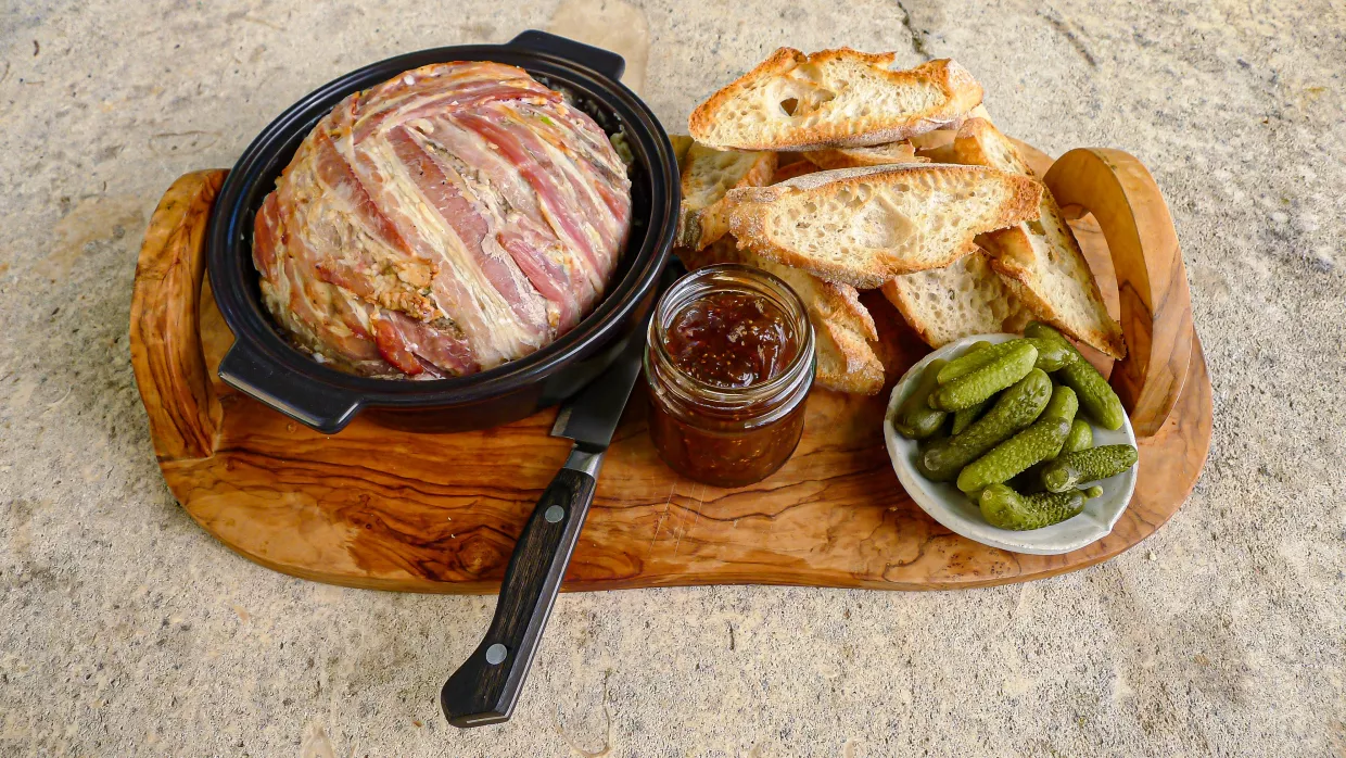 Michel Roux's Chicken & Pork Pate with Pistachios Recipe | Food Network UK