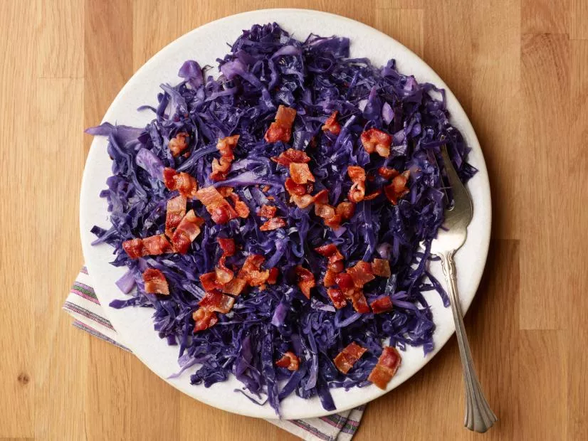 Microwave Red Cabbage with Bacon and Caraway Seeds Recipe | Food Network UK