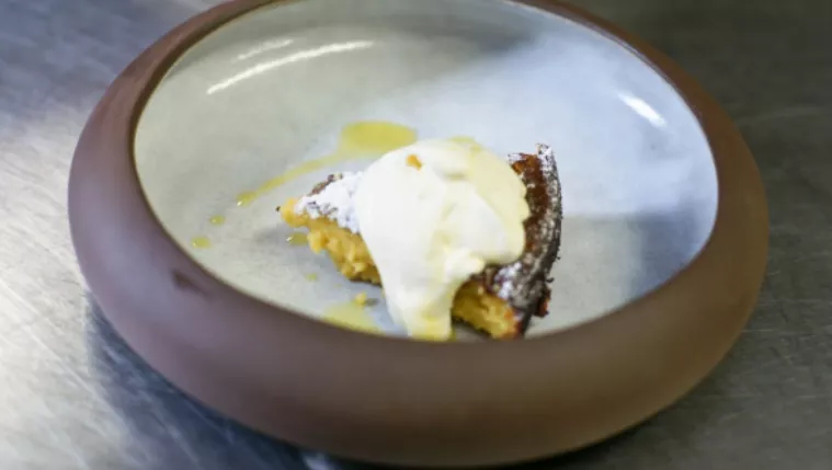 Orange and Olive Oil Cake, Blood Oranges and Crème Fraiche Recipe | Food Network UK