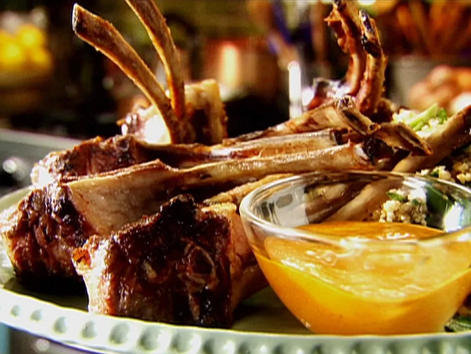 Pan-fried lamb cutlets with harissa Recipe | Food Network UK