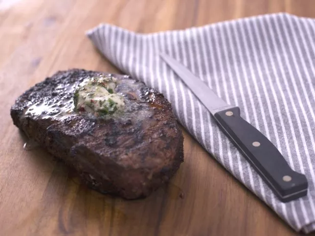 Pan-Seared Rib Eyes Recipe | Food Network UK