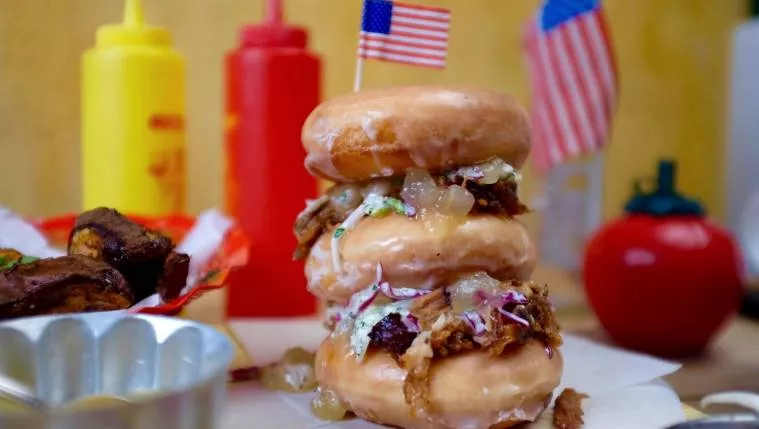 Pulled Pork Double Decker Doughnuts Recipe | Food Network UK