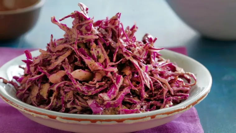 Red Cabbage Slaw Recipe | Food Network UK