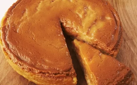 Rice Pudding Cake with Rum and Raisin Apples Recipe | Food Network UK