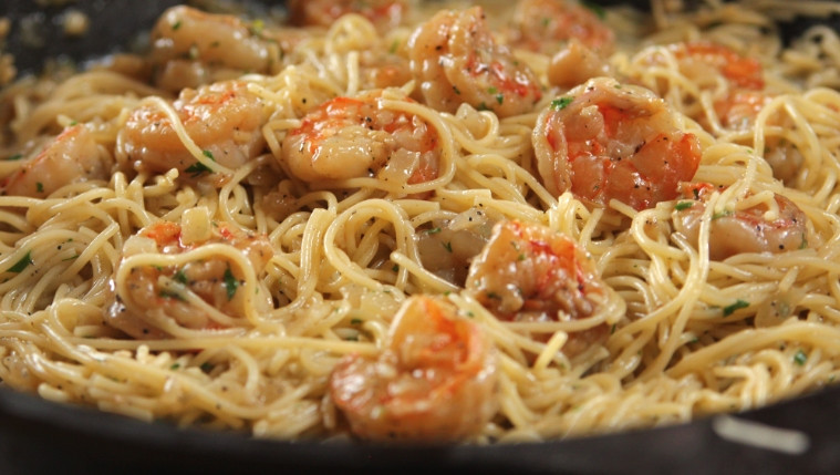 Shrimp Scampi Pasta Recipe | Food Network UK
