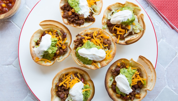 Spicy Beef Tacos Made in a Muffin Tin Recipe | Food Network UK