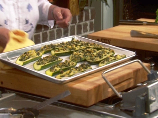 Spinach Stuffed Zucchini Recipe | Food Network UK