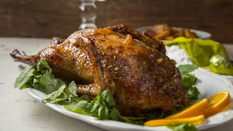 Stuffed Roast Duck Recipe | Food Network UK