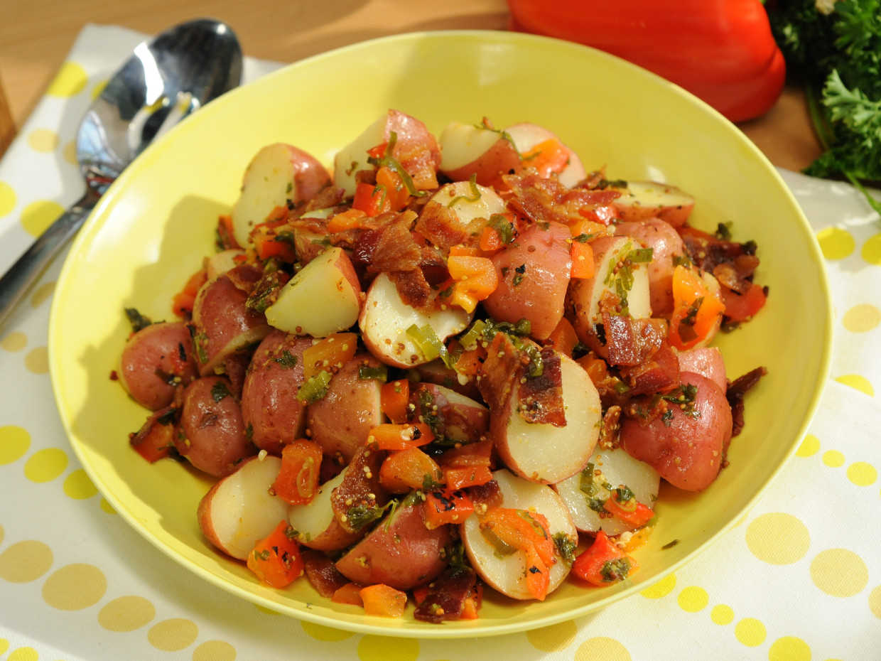 Sunny's Warm German Potato Salad Recipe | Food Network UK