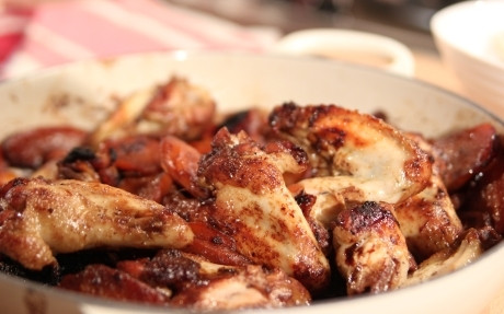 Sweet and Spicy Chicken Wings With Fennel and Apple Coleslaw Recipe | Food Network UK
