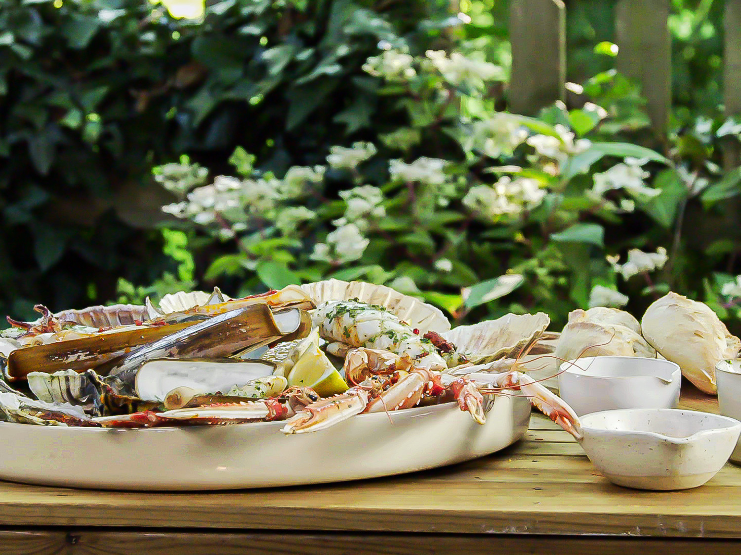 barbecued seafood platter