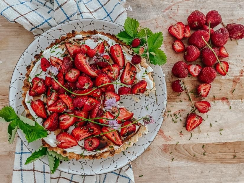 Savoury Strawberry Tart Recipe | Food Network UK