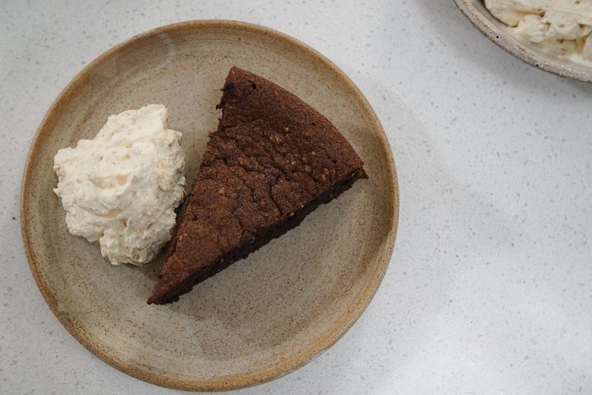 Tom Kerridge's Mocha Cake With Hazelnut Praline Cream Recipe | Food Network UK