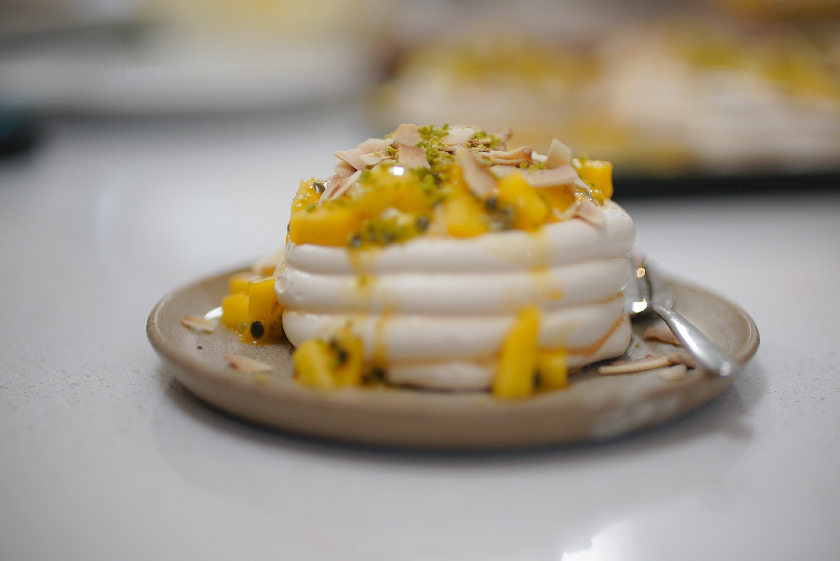 Tom Kerridge's Mango and Passion Fruit Pavlovas Recipe | Food Network UK