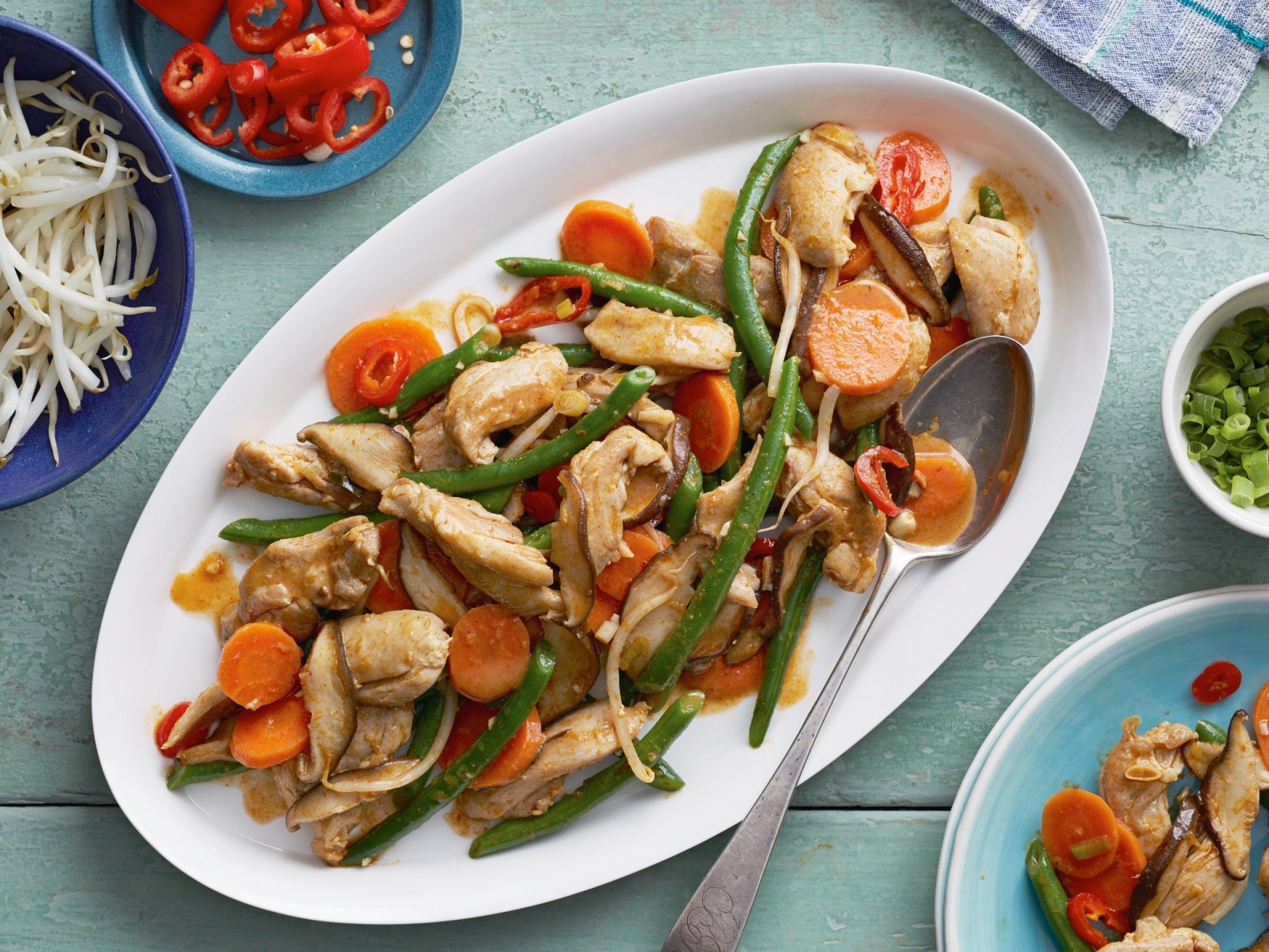 red curry chicken stir fry