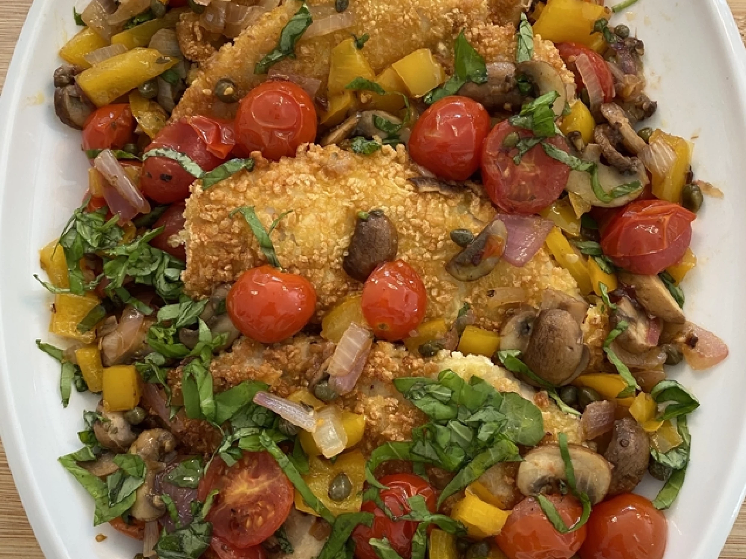 breaded chicken cacciatore