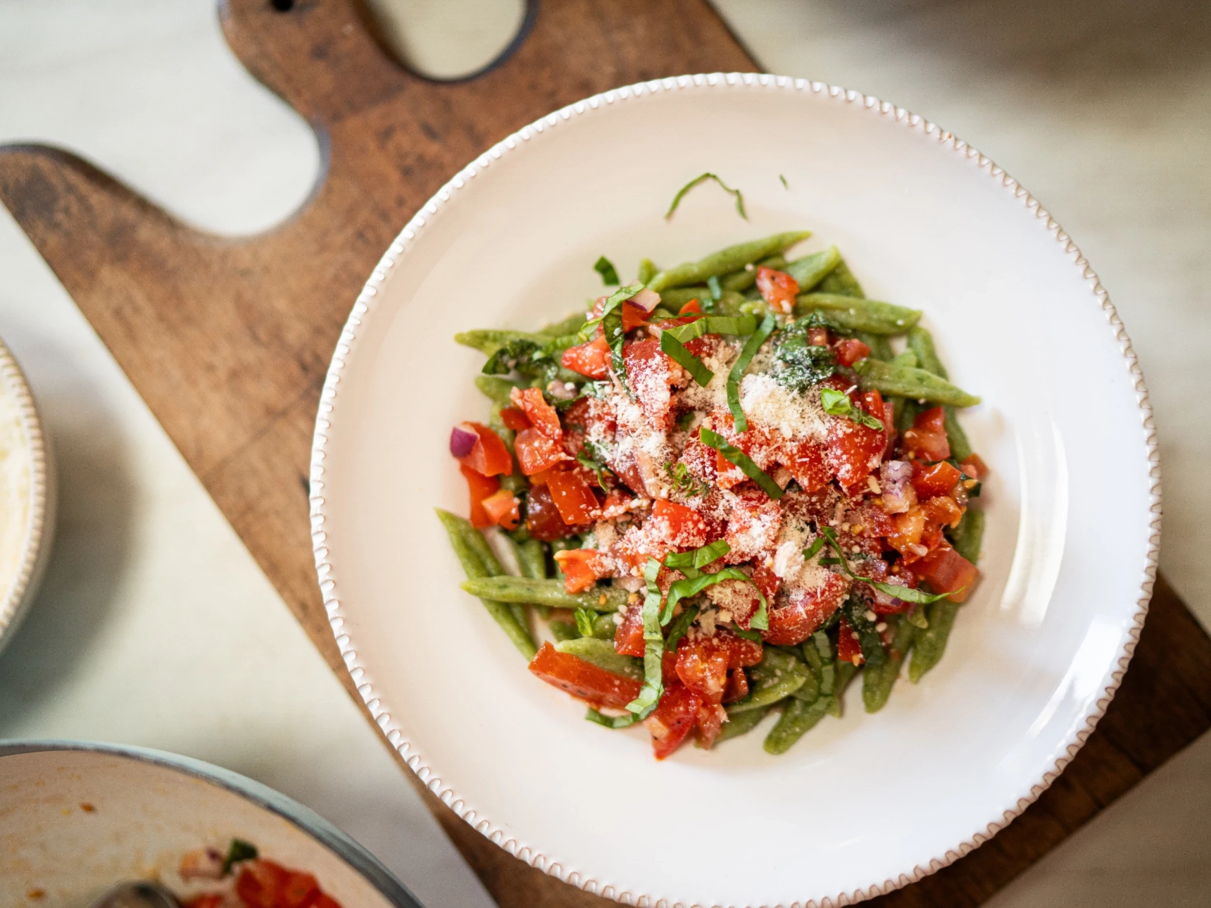 Foglie di Ulivo Pasta with Salsa Cruda