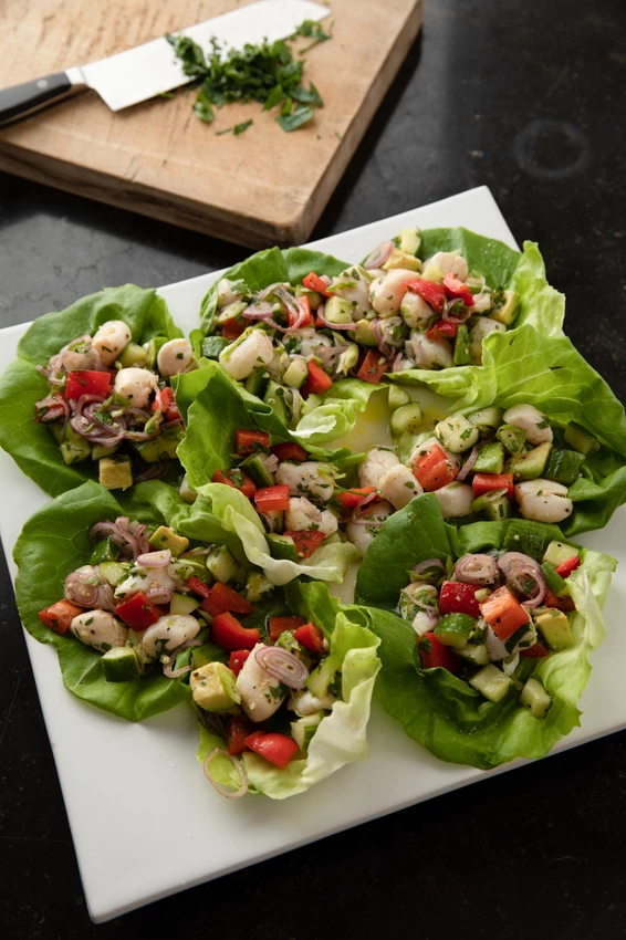 Snappy scallop ceviche Recipe Food Network UK