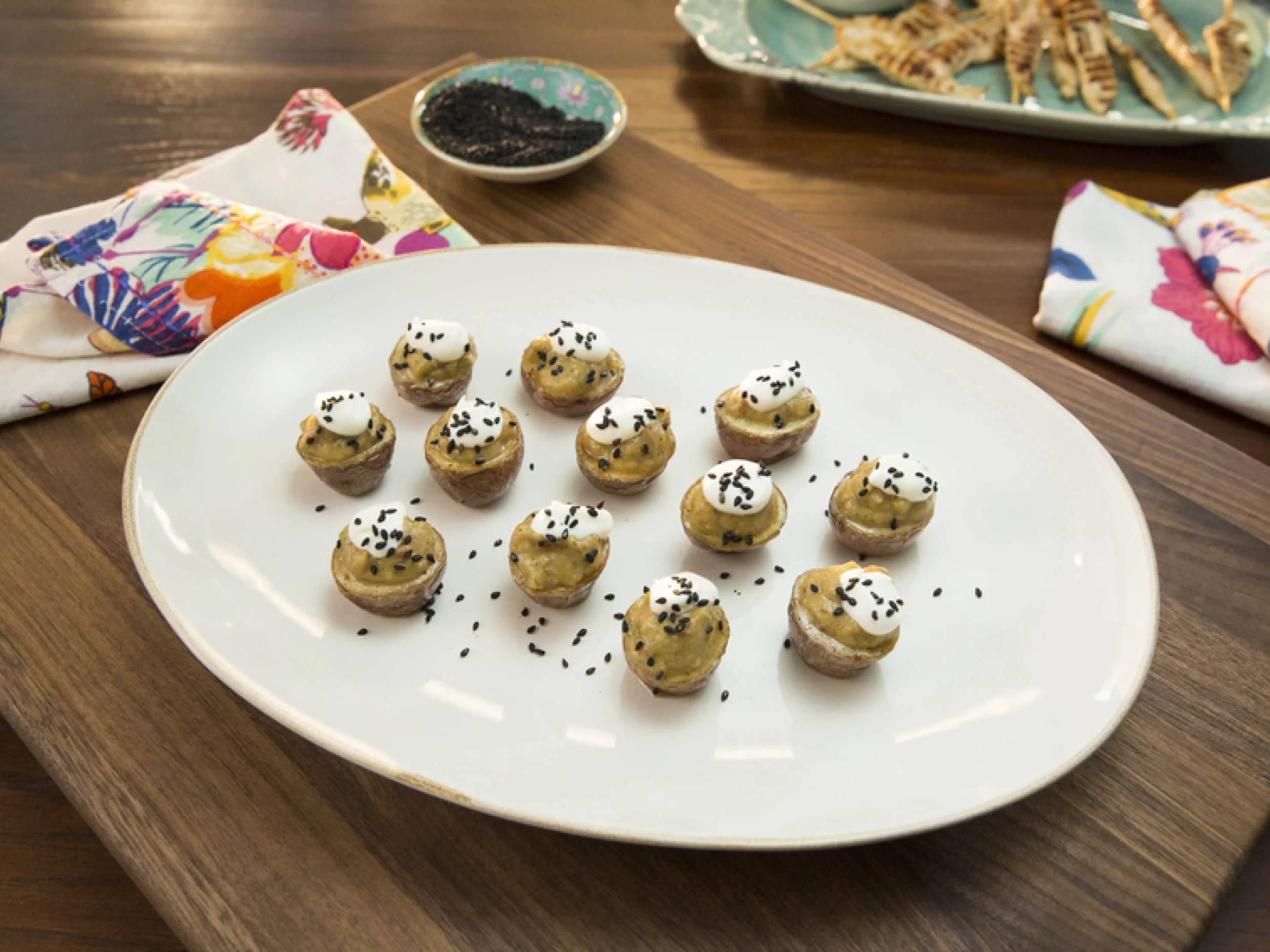 stuffed potatoes with caviar
