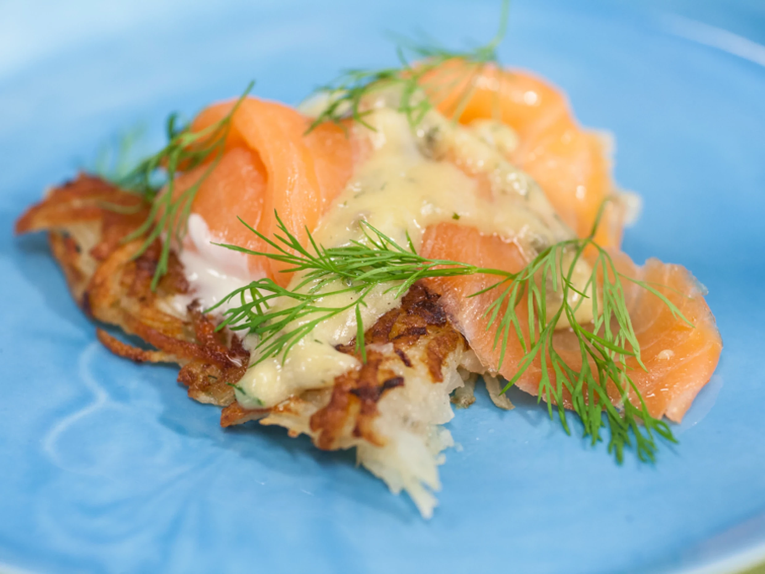 potato cakes with smoked salmon