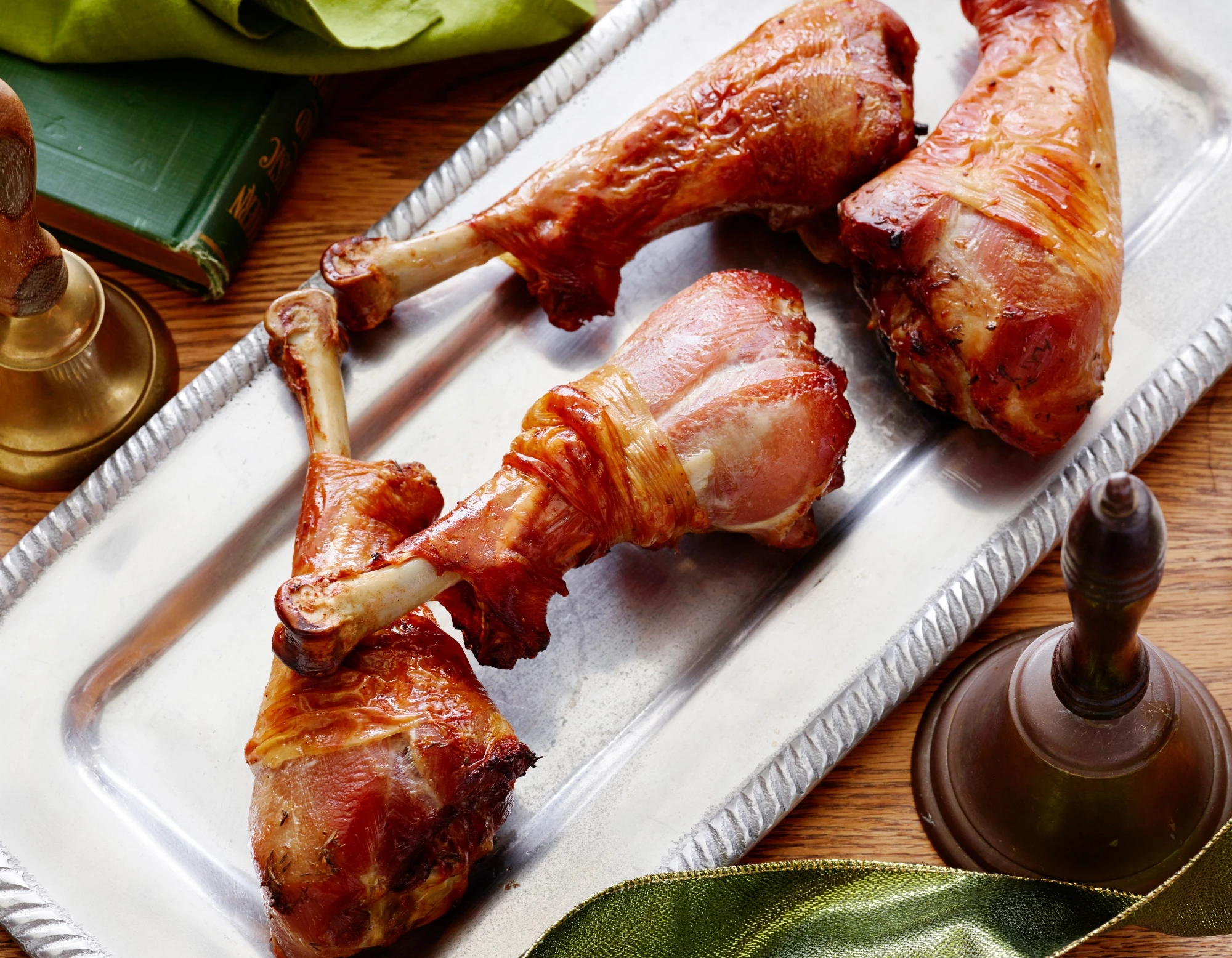 Maplebourbon brined turkey legs Recipe Food Network UK