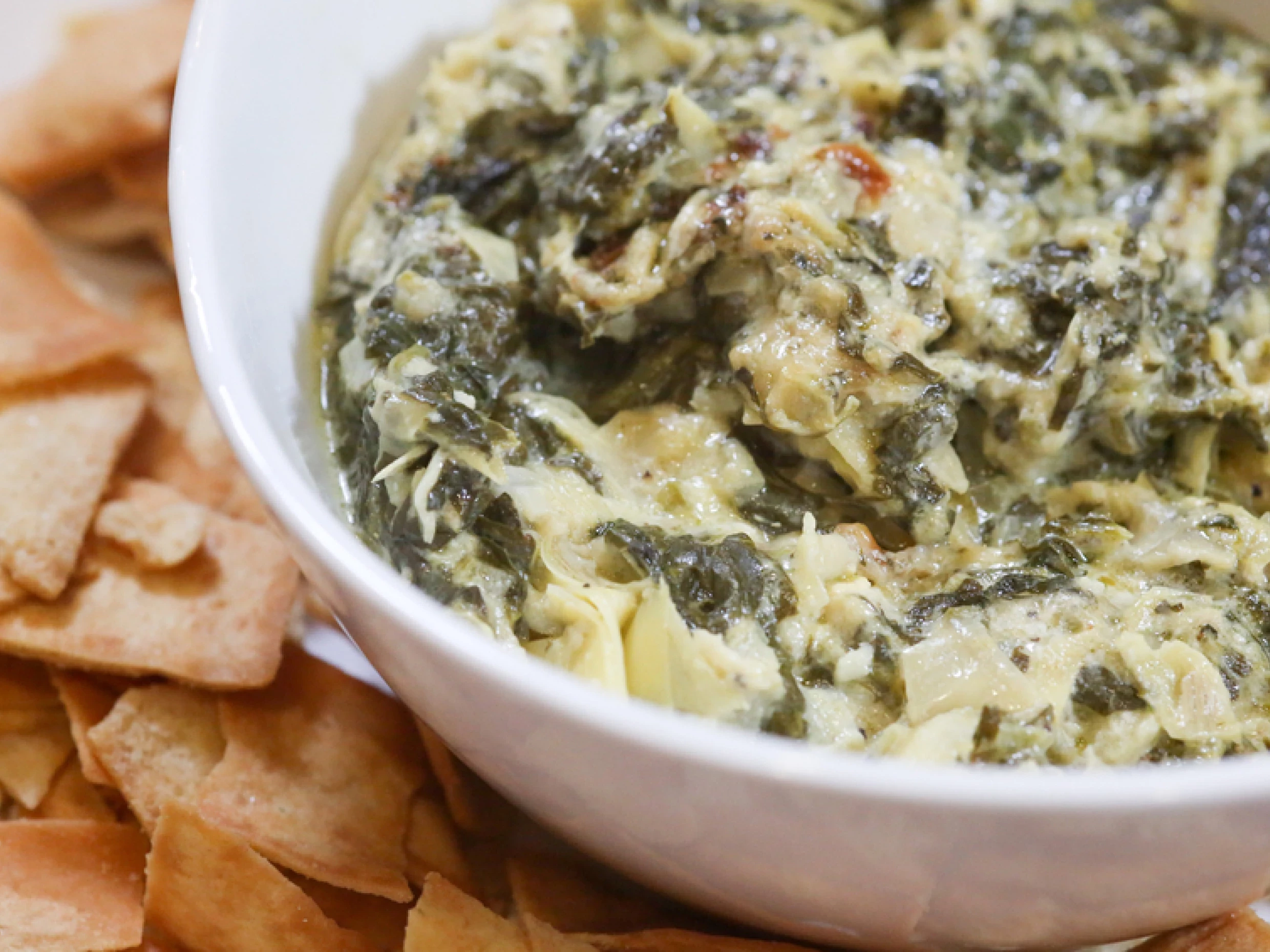 warm spinach and artichoke dip