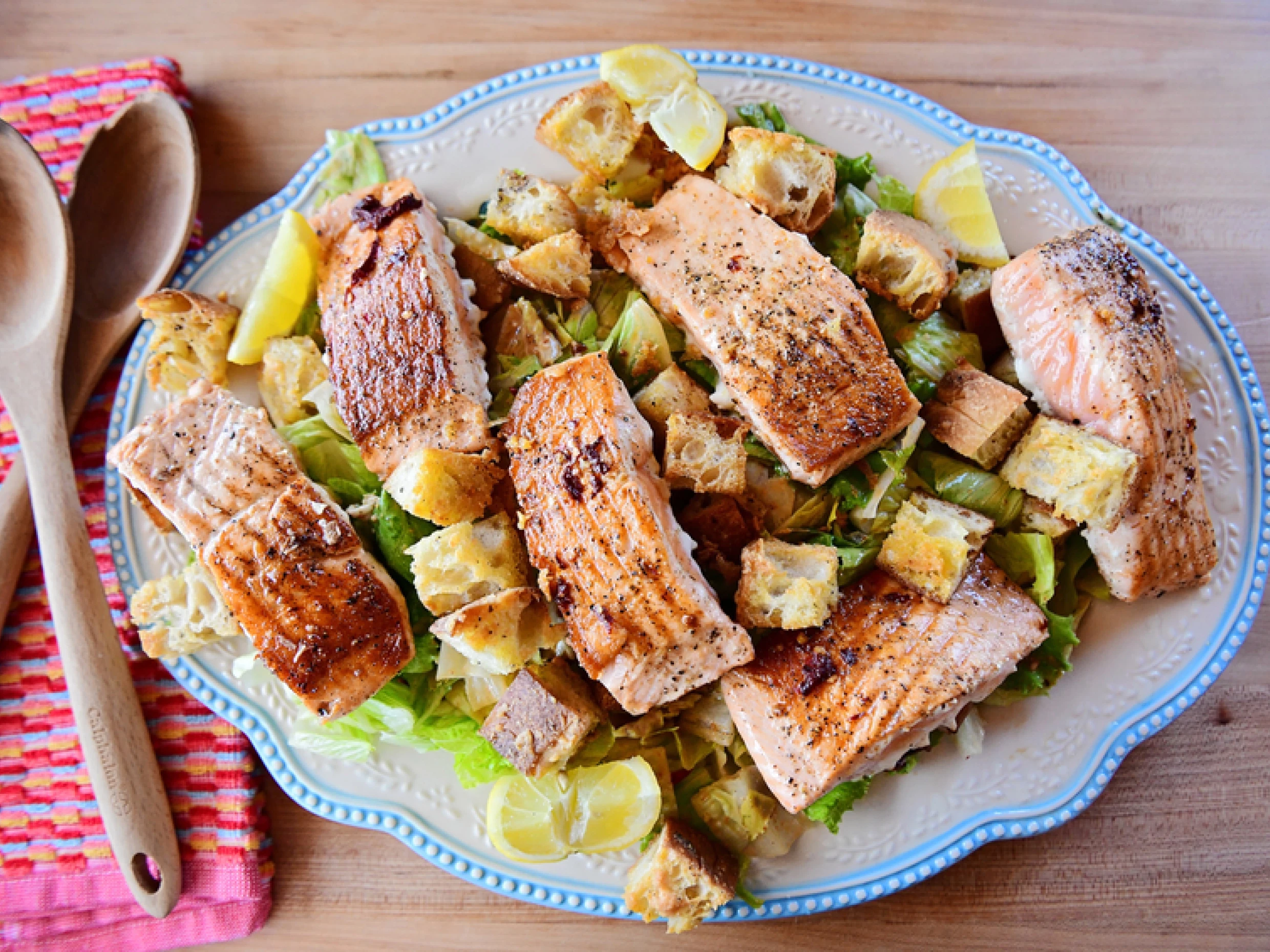 salmon caesar salad