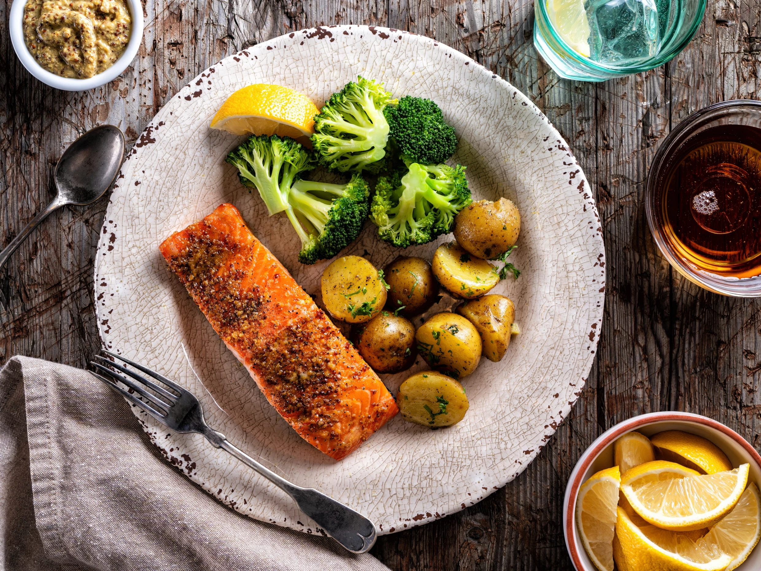 roasted salmon with roasted potatoes