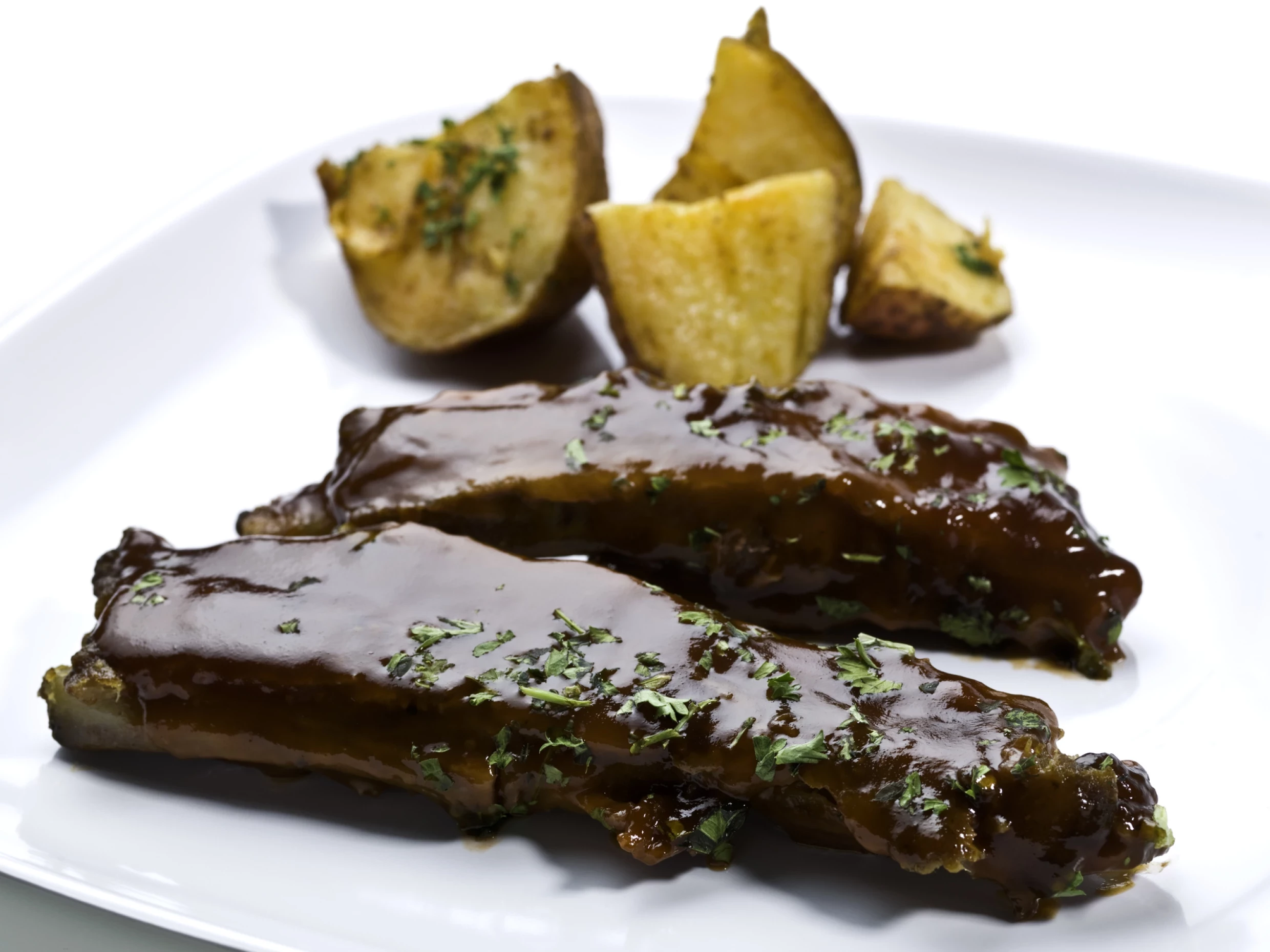 prime rib with mushroom jus and roasted potatoes