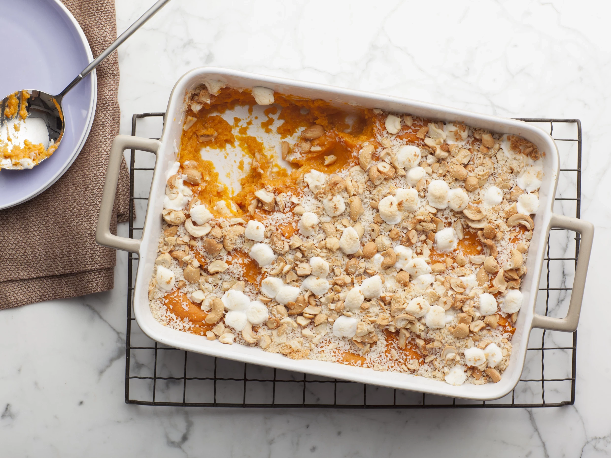 casserole of sweet potato and marshmallow