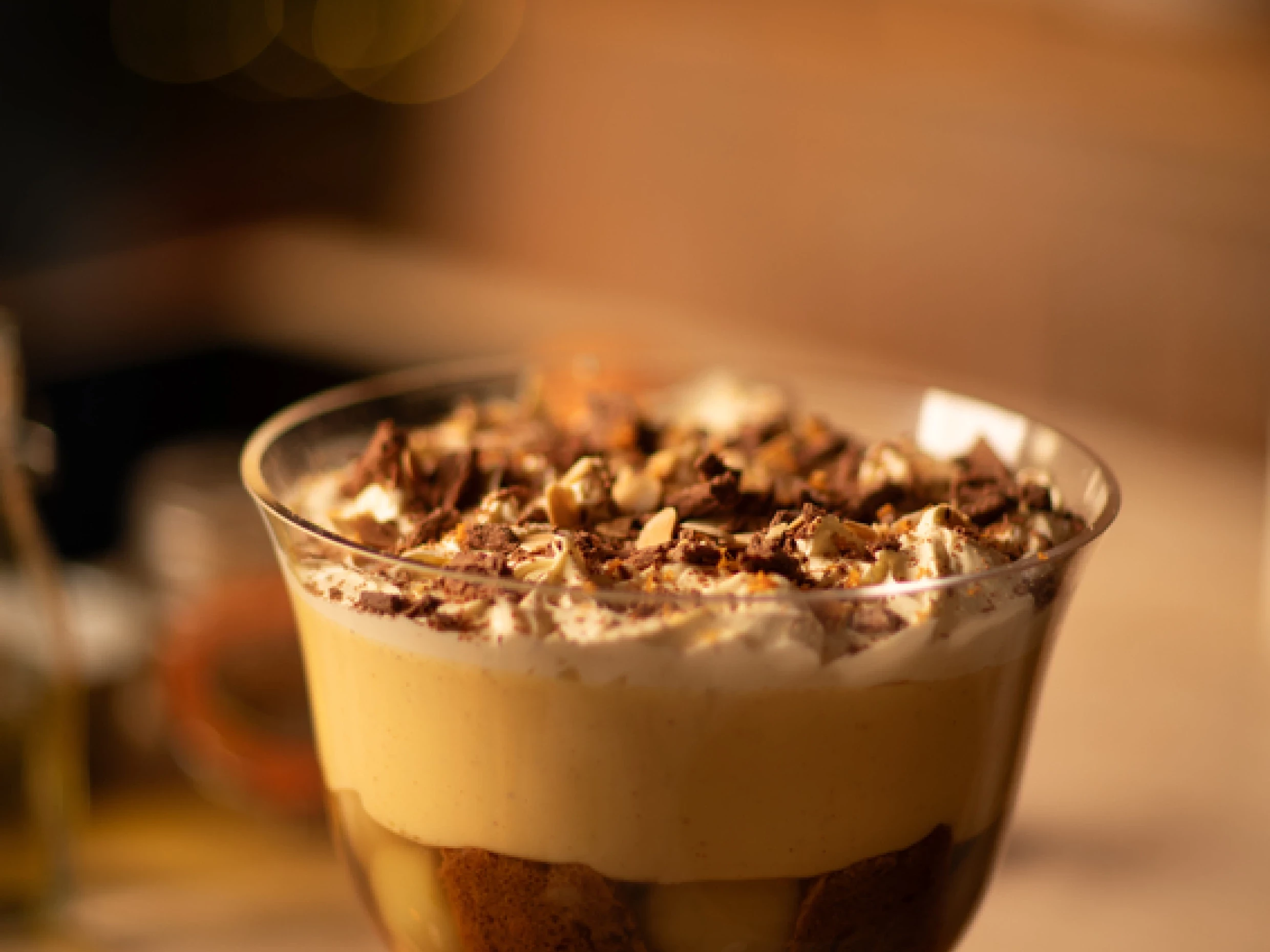 Pear and Ginger Trifle with a rum twist