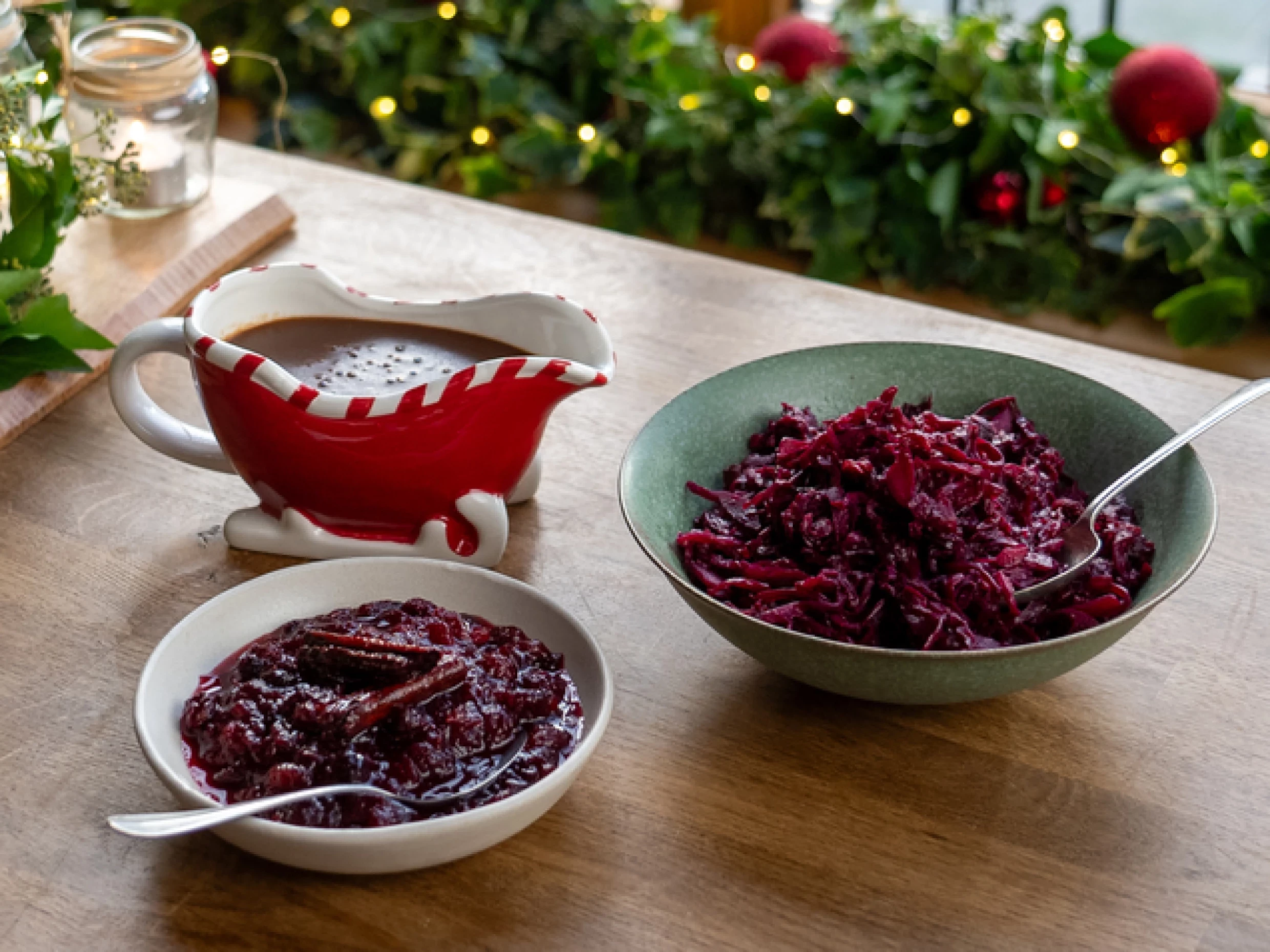 tom kerridge's cranberry sauce with braised cabbage