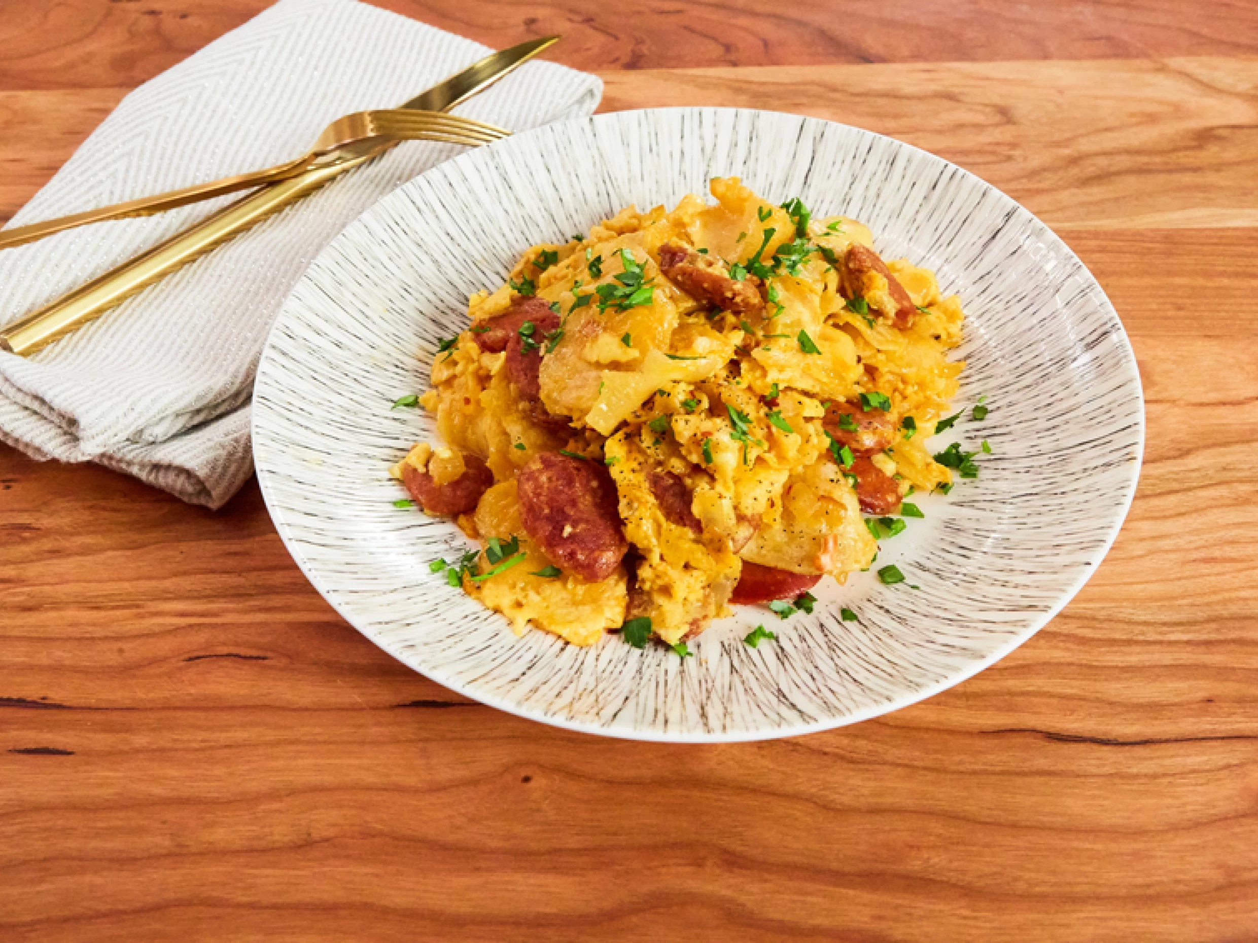 scrambled eggs with chorizo